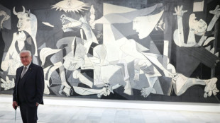 Le pr&eacute;sident allemand devant le "Guernica" de Picasso avant une visite historique dans la ville basque