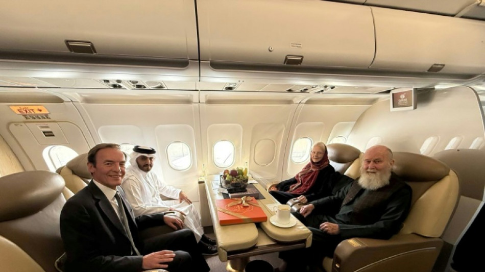 Elderly British couple released by Taliban arrive in Qatar