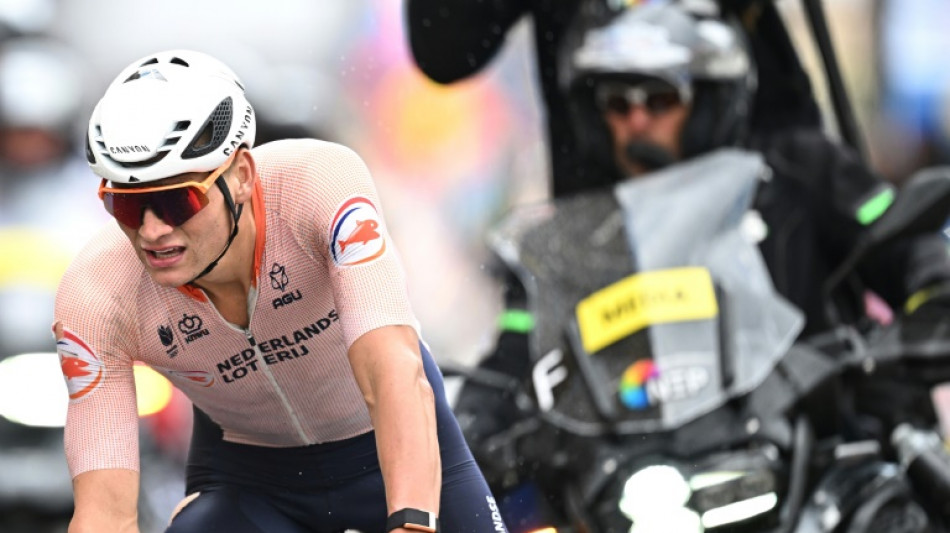 Van der Poel wins protest-hit world championship road race