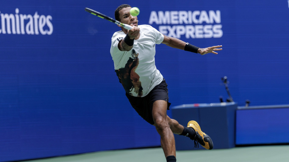 Us Open:Auger-Aliassime in semifinale,De Minaur battuto in 4 set