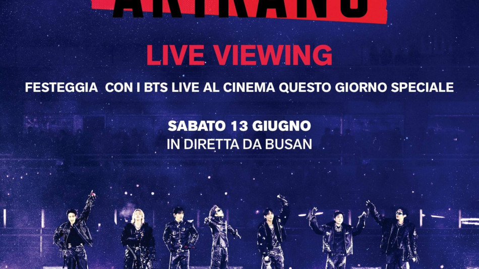 BTS, il nuovo concerto al cinema il 13 giugno