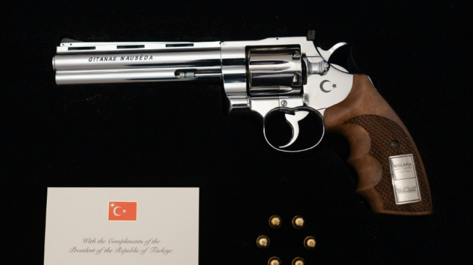 One revolver, six bullets: Turkish president's 'unusual' gift to NATO leaders