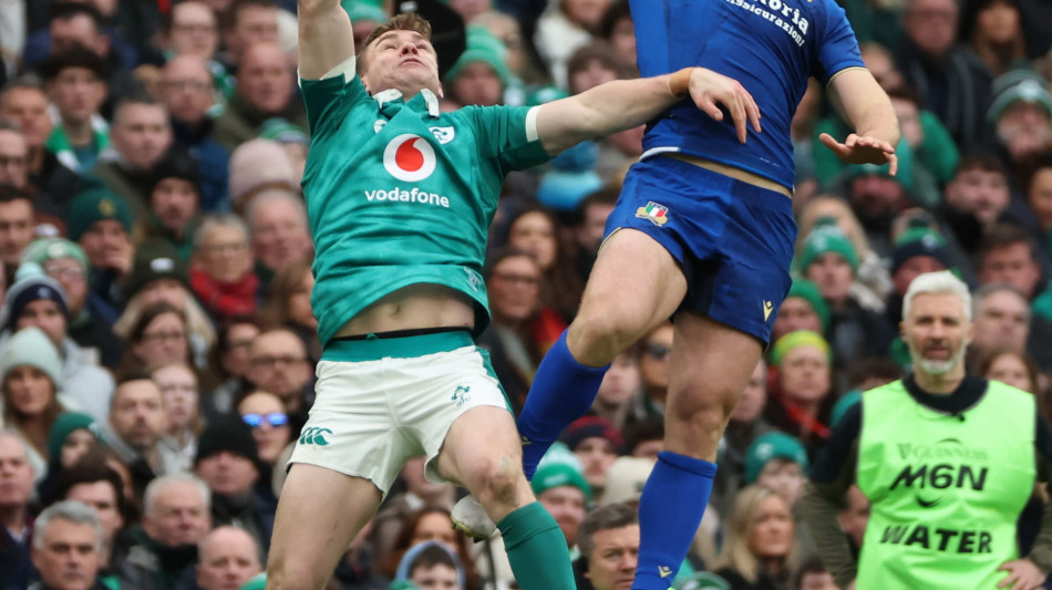 Sei Nazioni: l'Italrugby cede all'Irlanda a Dublino 20-13