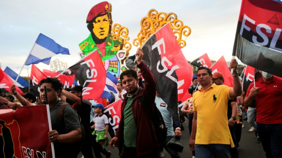 Nicaragua: manifestation de soutien au gouvernement apr&egrave;s l'expulsion d'opposants